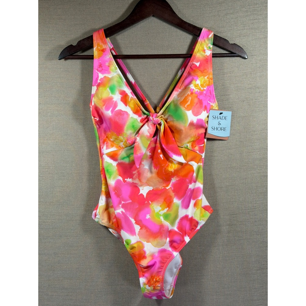 Shade & Shore One Piece Swimsuit Women S Multicolor NWT Floral Cheeky